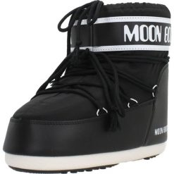 Buty MOON BOOT 14093400 001 Czarny. Czarne obuwie trekkingowe damskie Moon Boot, z tkaniny, bez zapięcia. Za 741.99 zł.