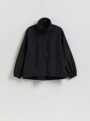 Kurtka z bawełną - czarny. Czarne kurtki damskie Reserved, l, bez wzorów, z bawełny, bez kaptura. Za 229.99 zł.