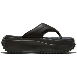 Sandały Converse All Star Chuck Taylor Sandal. Czarne sandały damskie Converse, bez wzorów, z materiału, bez obcasa, bez zapięcia. Za 490.00 zł.