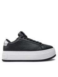 Calvin Klein Jeans Sneakersy Bold Flatf Low Mix Ohb YW0YW01632 Czarny. Czarne obuwie sportowe damskie Calvin Klein Jeans, z jeansu, bez zapięcia. Za 289.99 zł.