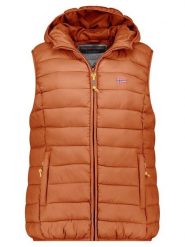 Geographical Norway Kamizelka pikowana "Vatikolor" w kolorze jasnobrązowym rozmiar: L. Brązowe kamizelki damskie Geographical Norway, l, bez wzorów, bez kaptura. Za 158.10 zł.