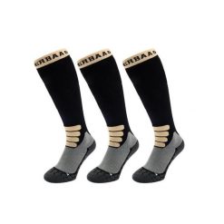 Skarpety narciarskie - Merino Wool Pro - 3 pary - Czarne. Czarne skarpetki damskie POEDERBAAS, bez wzorów. W wyprzedaży za 329.62 zł.