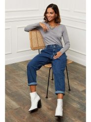 Soft Cashmere Sweter w kolorze szarym rozmiar: 38/40. Szare swetry klasyczne damskie Soft Cashmere, z kaszmiru, bez kołnierzyka. Za 107.45 zł.