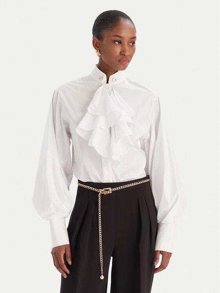 Babylon Koszula MF0302 Biały Regular Fit. Białe koszule damskie Babylon, bez wzorów, z bawełny, bez kołnierzyka, bez ramiączek. Za 819.99 zł.