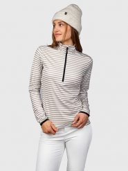 Brunotti Bluza polarowa "Rodika-Print" w kolorze beżowo-białym rozmiar: XXL. Białe bluzy damskie Brunotti, xxl, bez wzorów, z polaru, bez kaptura. Za 121.99 zł.