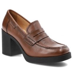 Brązowe Półbuty Nessi Gustowne Buty Na Obcasie. Brązowe półbuty damskie Nessi, na wiosnę, bez wzorów, ze skóry, bez obcasa, na obcasie, bez zapięcia. Za 359.00 zł.