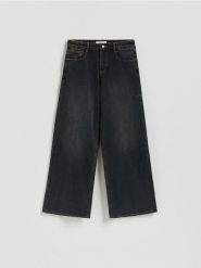 Jeansy baggy fit - czarny. Czarne jeansy damskie Reserved. Za 139.99 zł.
