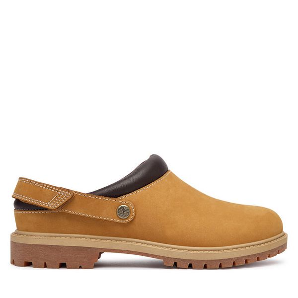 Klapki Timberland. Brązowe klapki damskie Timberland, bez wzorów, bez obcasa, bez zapięcia. Za 779.99 zł.