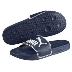 Puma Klapki Leadcat 36026302. Czerwone klapki damskie Puma, bez wzorów, ze skóry, bez obcasa, bez zapięcia. Za 74.99 zł.