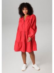 Aniston Sukienka w kolorze czerwonym rozmiar: 48. Czerwone sukienki damskie Aniston, bez wzorów, z bawełny, bez ramiączek. Za 95.99 zł.