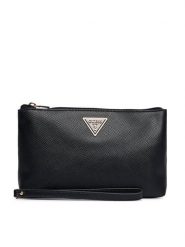 Guess Kosmetyczka Laurel II Slg SWZG74 59145 Czarny. Czarne torebki klasyczne damskie Guess, ze skóry, bez dodatków. Za 219.99 zł.