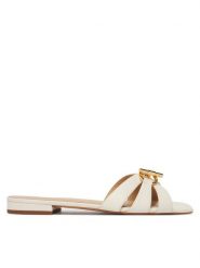 LAUREN RALPH LAUREN Klapki Blaike 802982875007 Biały. Białe klapki damskie Lauren Ralph Lauren, bez wzorów, ze skóry, bez obcasa, bez zapięcia. Za 629.99 zł.