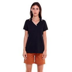 Koszulka polo na co dzień na siłownię. Czarne koszulki sportowe damskie LEONE 1947 APPAREL, bez wzorów, z bawełny, bez ramiączek, na fitness i siłownię. Za 124.20 zł.