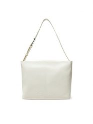 Calvin Klein Torebka Embossed Logo Medium Shopper K60K613172 Écru. Shopper bag Calvin Klein, bez wzorów, ze skóry, bez dodatków. Za 419.99 zł.
