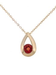 Rinani Złoty naszyjnik z zawieszką - dł. 46 cm rozmiar: onesize. Czerwone naszyjniki damskie Rinani, złote. Za 782.99 zł.