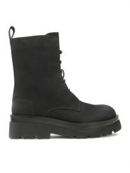 Jenny Fairy Trapery WS5605-12 Czarny. Czarne trapery damskie Jenny Fairy, ze skóry, bez zapięcia. Za 119.99 zł.