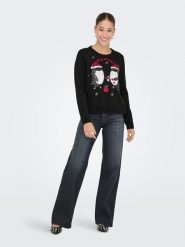 ONLY Sweter w kolorze czarnym rozmiar: XS. Czarne swetry klasyczne damskie Only, xs, ze splotem, bez kołnierzyka. Za 78.84 zł.