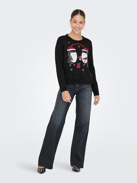 ONLY Sweter w kolorze czarnym rozmiar: XS. Czarne swetry klasyczne damskie Only, xs, ze splotem, bez kołnierzyka. Za 78.84 zł.