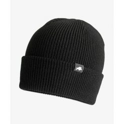 Czapka zimowa DZIK® czarna. Czarne czapki damskie DZIK, na zimę, bez wzorów, ze skóry. Za 139.99 zł.