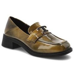 Zielone Półbuty Armodo Eleganckie Obuwie Damskie. Zielone półbuty damskie Armodo, bez wzorów, ze skóry, bez obcasa, na obcasie, bez zapięcia. Za 314.99 zł.