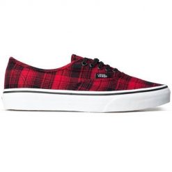 Buty do chodzenia damskie Vans Authentic Plaid. Czarne obuwie sportowe casual damskie Vans, z materiału, bez zapięcia, trekkingowe, Vans Authentic. Za 239.99 zł.