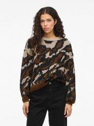 Vila Sweter w kolorze brązowym rozmiar: M. Brązowe swetry klasyczne damskie Vila, m, z wełny, bez kołnierzyka. Za 143.90 zł.