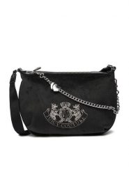Juicy Couture Torebka CEO-BIJXT8990WZC Czarny. Czarne listonoszki damskie Juicy Couture, bez wzorów, z materiału, bez dodatków. Za 349.99 zł.