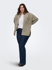 ONLY Carmakoma Koszula sztruksowa w kolorze beżowym rozmiar: 54. Brązowe koszule damskie Only Carmakoma, bez wzorów, ze sztruksu, bez kołnierzyka, bez ramiączek. Za 122.38 zł.