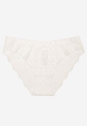 Białe Bezszwowe Majtki Figi w Geometryczny Wzór Vivalisa. Białe figi Born2be, bez wzorów. Za 4.99 zł.