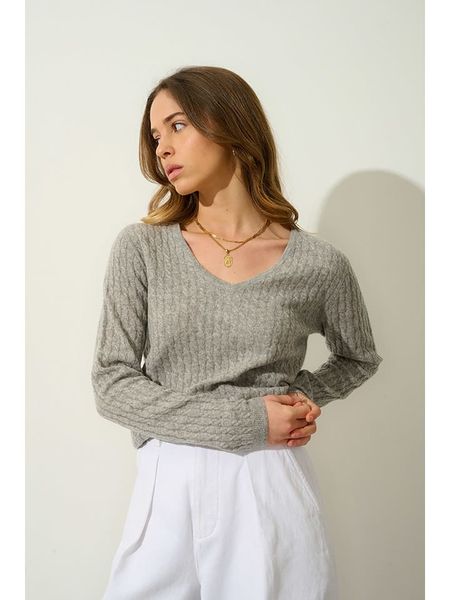 AUTHENTIC CASHMERE Kaszmirowy sweter "Grasmoor" w kolorze szarym rozmiar: M. Szare swetry klasyczne damskie AUTHENTIC CASHMERE, m, z kaszmiru, bez kołnierzyka. Za 391.99 zł.