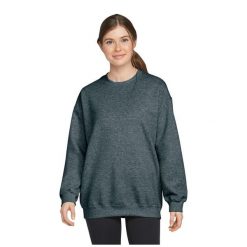 Bluza Polarowa Unisex Dla Dorosłych Softstyle Heather Midweight Fleece Top. Szare bluzy damskie GILDAN, na zimę, xl, bez wzorów, z bawełny, bez kaptura. Za 125.99 zł.