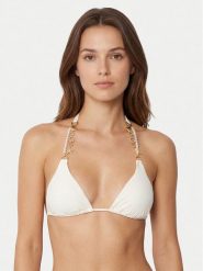 Guess Góra od bikini E6GJ00 KF412 Biały. Białe bikini Guess, z aplikacjami, z syntetyku. Za 349.99 zł.