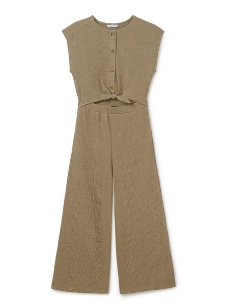 Mayoral Kombinezon 6865 Zielony Regular Fit. Zielone sukienki dziewczęce Mayoral, bez wzorów, z syntetyku, bez ramiączek. Za 169.99 zł.