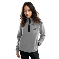 Bluza zimowa z grubego polaru damska Koli-W. Szare bluzy damskie SIROKO, na zimę, m, bez wzorów, z polaru, bez kaptura. W wyprzedaży za 164.95 zł.