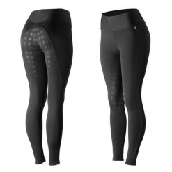 Legging Super miękki damski kombinezon jeździecki z pełnym dołem Horze Juliet. Czarne kombinezony damskie HORZE, l, bez wzorów, z elastanu, bez kołnierzyka, bez ramiączek. Za 264.00 zł.