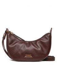 Tommy Hilfiger Torebka Moon Leather Mini Crossover AW0AW17466 Brązowy. Brązowe torebki klasyczne damskie Tommy Hilfiger, ze skóry, bez dodatków. Za 659.99 zł.