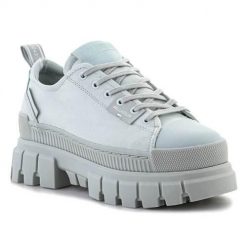 Buty do chodzenia damskie Palladium Revolt Lo. Niebieskie obuwie sportowe damskie Palladium, z materiału, bez zapięcia, trekkingowe. Za 599.99 zł.