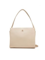 Tommy Hilfiger Torebka Th Legacy Med Satchel AW0AW17173 Écru. Torebki klasyczne damskie Tommy Hilfiger, ze skóry, bez dodatków. Za 699.99 zł.