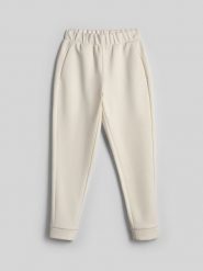 4F Spodnie dresowe joggery damskie - kremowe M. Białe spodnie dresowe damskie 4F, m, bez wzorów, z dresówki. Za 149.99 zł.