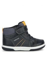 Geox Sneakersy Baby Flick Boy B3637A 0MEFU C9154 M Czarny. Czarne buty sportowe chłopięce Geox, ze skóry, bez zapięcia. Za 149.99 zł.