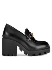 Badura Mokasyny MOANA-01W1-001 Czarny. Czarne mokasyny damskie Badura, ze skóry, bez obcasa. Za 265.99 zł.