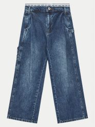 Guess Jeansy J5RA12 D45E0 Niebieski Regular Fit. Niebieskie jeansy dziewczęce Guess, z aplikacjami, z bawełny. Za 209.99 zł.