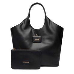 Torebka LOVE MOSCHINO. Czarne shopper bag Love Moschino, bez wzorów, bez dodatków. Za 849.99 zł.