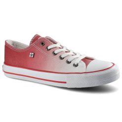 Czerwone Trampki Big Star Damskie Wygodne Obuwie. Czerwone trampki damskie Big Star, bez wzorów, z gumy, bez zapięcia. Za 76.00 zł.