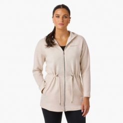 Bluza treningowa damska Swedemount Move Soft Hood Jacket szybkoschnąca. Brązowe bluzy damskie SWEDEMOUNT, z tkaniny, bez zapięcia, do biegania. Za 199.99 zł.