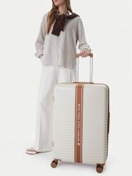 Beverly Hills Polo Club Walizka duża CEO-BHPC-WAL-008-L Beżowy. Brązowe walizki Beverly Hills Polo Club, bez wzorów, z tworzywa sztucznego, duże. Za 399.99 zł.