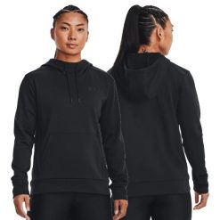 Bluza sportowa dla kobiet Under Armour Fleece LC Hoodie. Czarne bluzy damskie Under Armour, l, bez wzorów, bez kaptura. Za 269.99 zł.