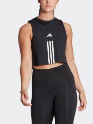 Adidas Top sportowy w kolorze czarnym rozmiar: L. Czarne koszulki sportowe damskie Adidas, l, bez wzorów, z materiału, bez ramiączek, outdoorowe. Za 70.57 zł.