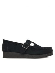 Clarks Półbuty WallabeeEVOBar 26183153 Czarny. Czarne półbuty damskie Clarks, bez wzorów, ze skóry, bez obcasa, na płaskiej podeszwie, bez zapięcia. Za 479.99 zł.