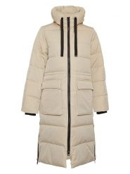 MOSS COPENHAGEN Płaszcz pikowany "Pavinaria" w kolorze beżowym rozmiar: L/XL. Brązowe płaszcze damskie Moss Copenhagen, l, bez wzorów, z puchu, bez kaptura. Za 329.42 zł.